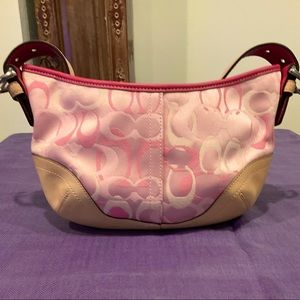 Coach Small Pink Signature Handbag